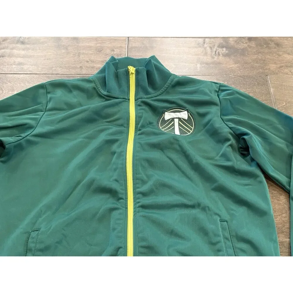 Mitchell & Ness Mens Green Portland Timbers Full Zip Track Jacket Size M Medium